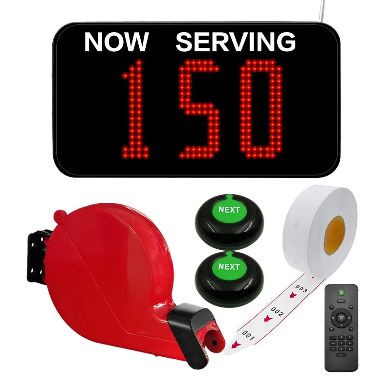 

Take a Number Machine Queue Wireless Calling System with 1 Take a Number Display 2 Next Call Button 1 Ticket Dispenser with Roll