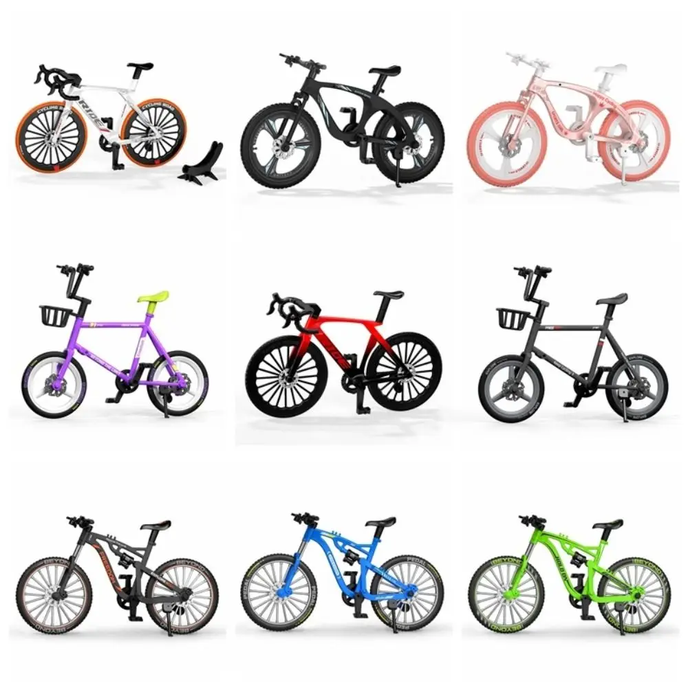 1:8 Scale Mini Bicycle Model Racing Metal Ornament Mountain Bike Toy Miniature Simulation Road BMX Bike Model For Children