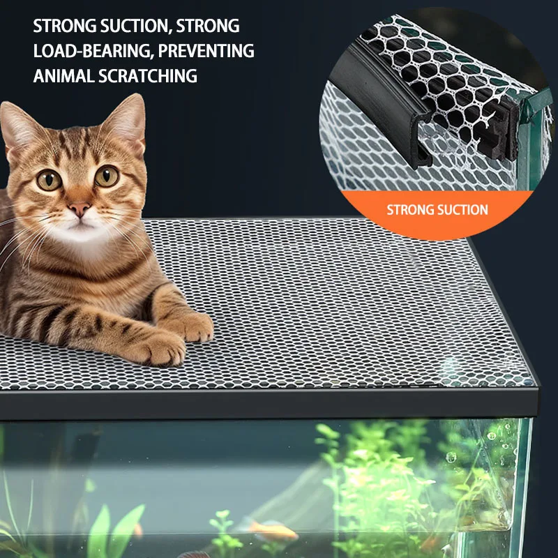 zrdr Fish tank anti jump net invisible anti jump net magnetic suction sea tank anti escape cover net cover fixed anti jump net