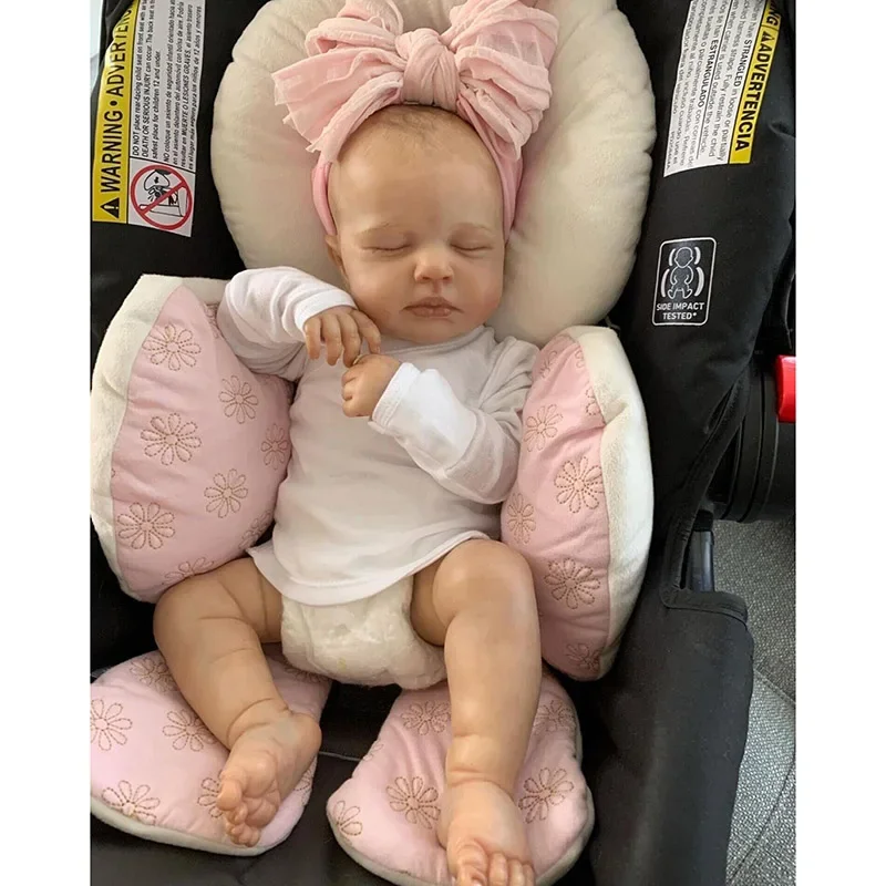 

48cm Loulou Newborn Baby Size Already Finished Reborn Baby Doll 3D Skin Hand Detailed Painted Skin Visible Veins