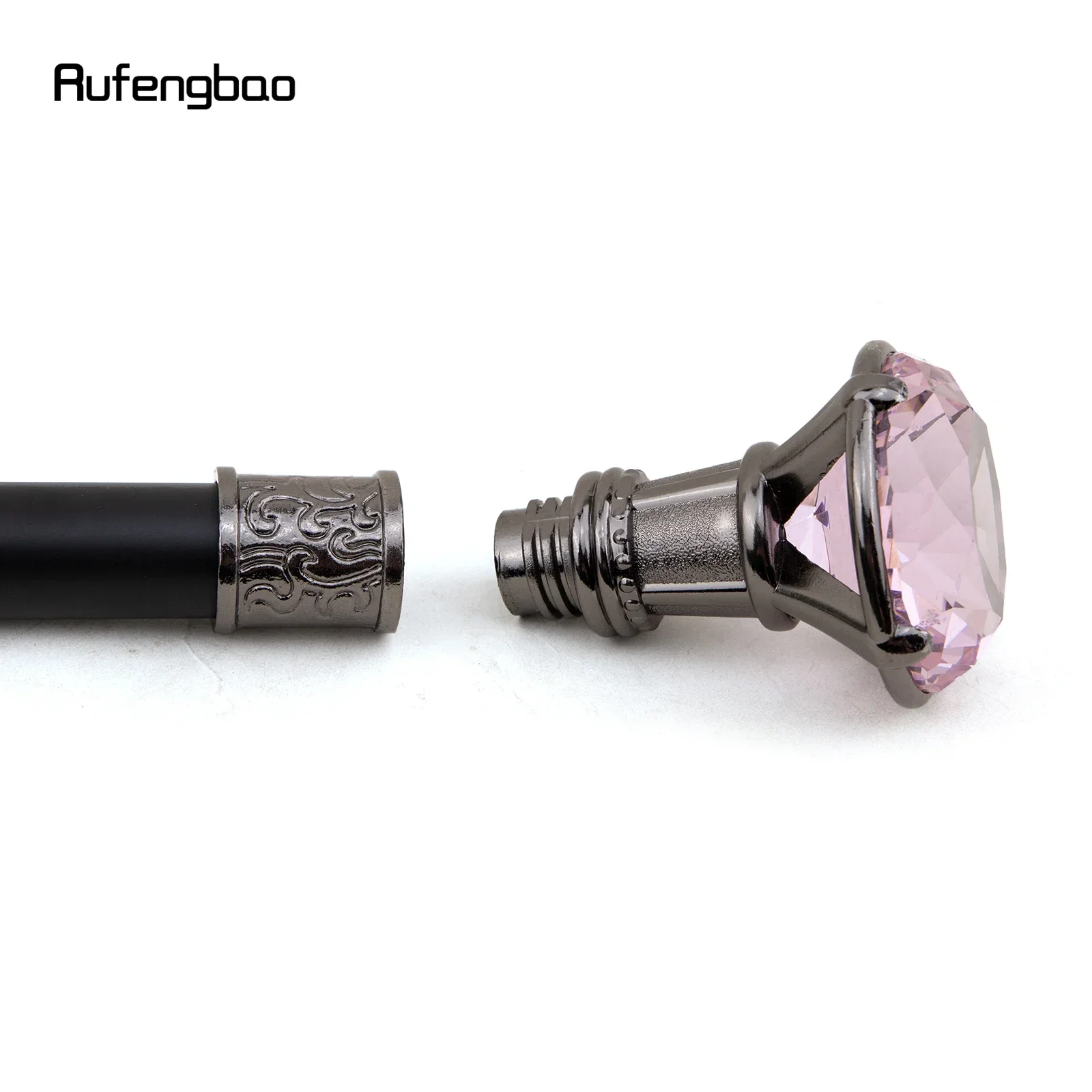 الوردي الماس نوع الفضة واحدة مشتركة عصا للمشي الزخرفية Cospaly حزب المألوف عصا للمشي هالوين Crosier 93 سنتيمتر