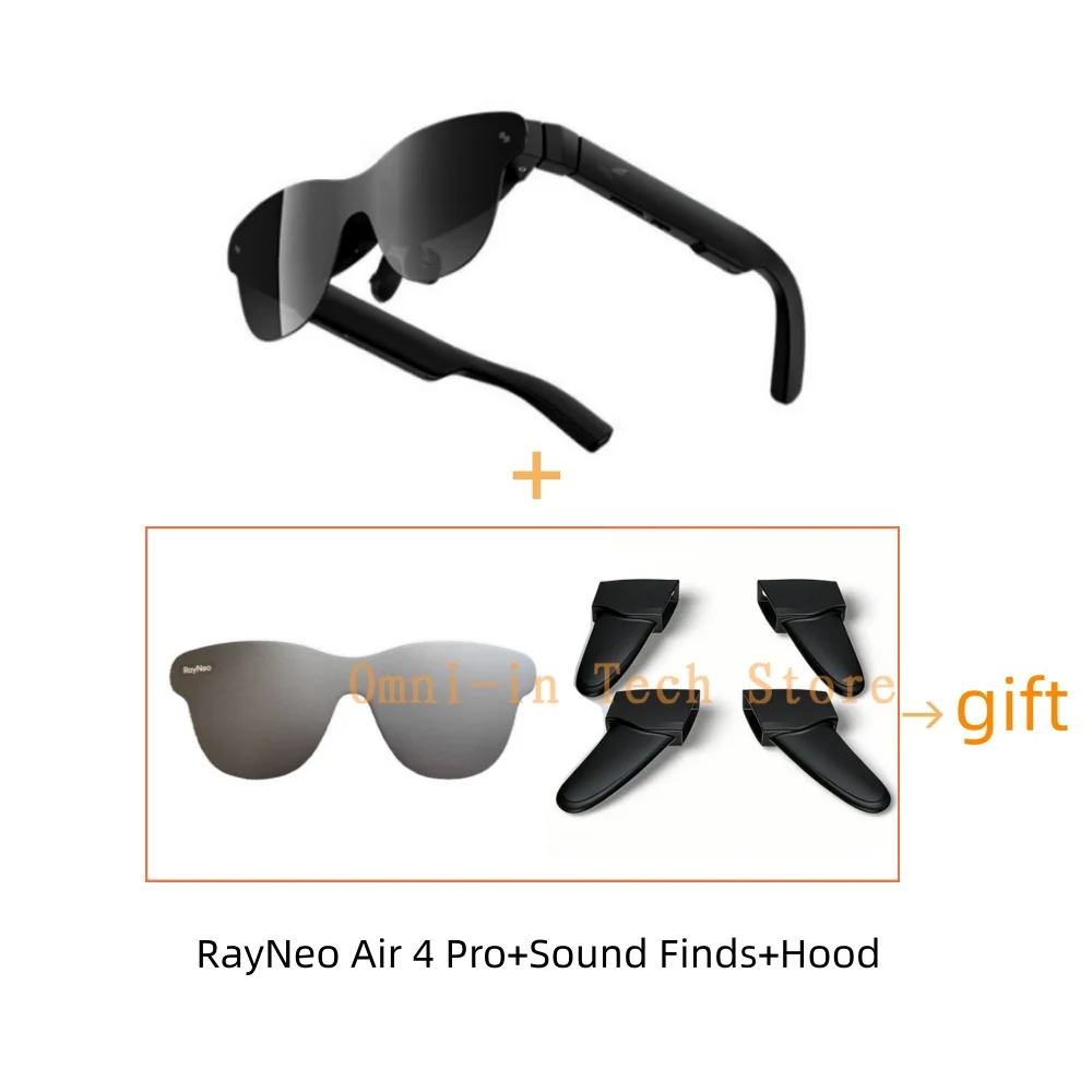 RayNeo Air 4 Pro スマートARグラス、1200ニットの輝度、135インチのHD