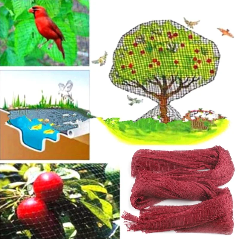 Hole Size 1cmx1cm Strong Red Nylon Netting Fishing Farm Breeding Cage Net Vegetable Anti Bird Net