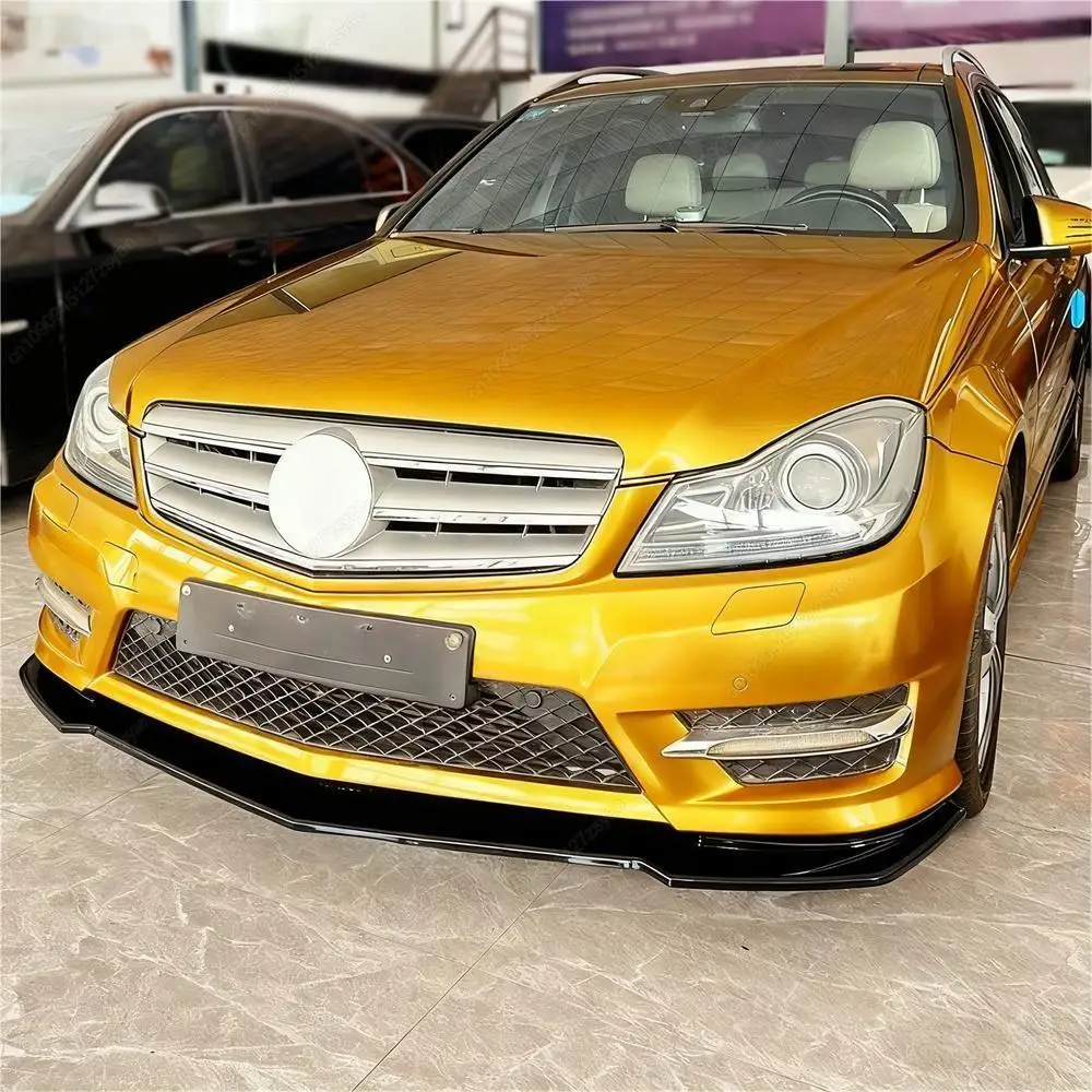 For Mercedes Benz C Class W204 S204 AMG Line Facelift Car Front Bumper Lip Spoiler Splitter Diffuser 2011-2014 Bodykits Tuning