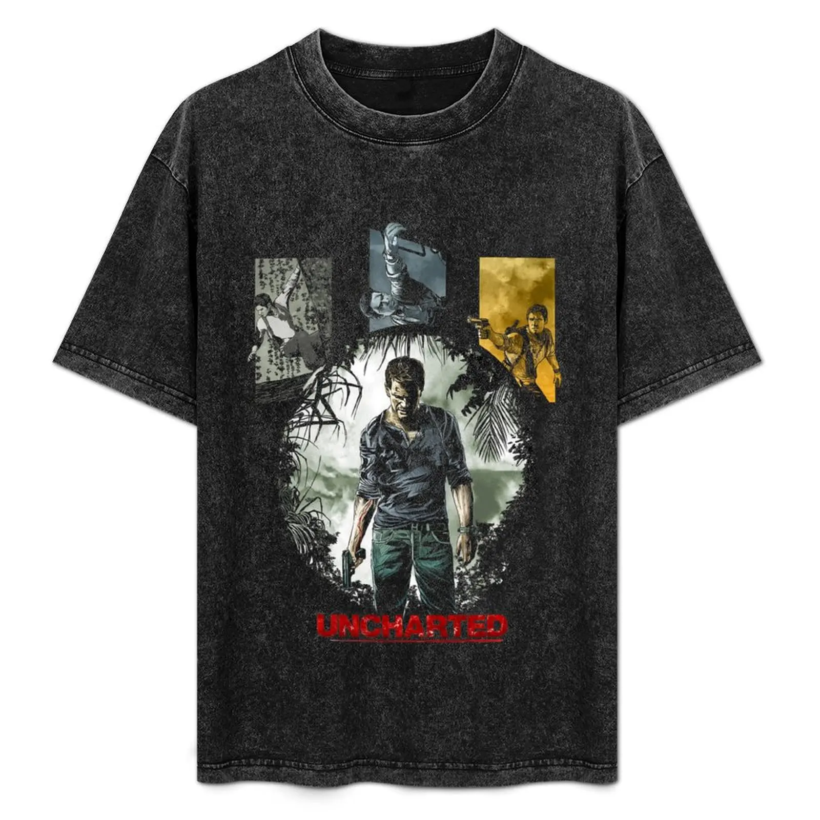 

Прекрасный подарок для фанатов и любителей. Подарок с изображением персонажа Uncharted для фанатов-геймеров. Футболка больших размеров, повседневная футболка.
