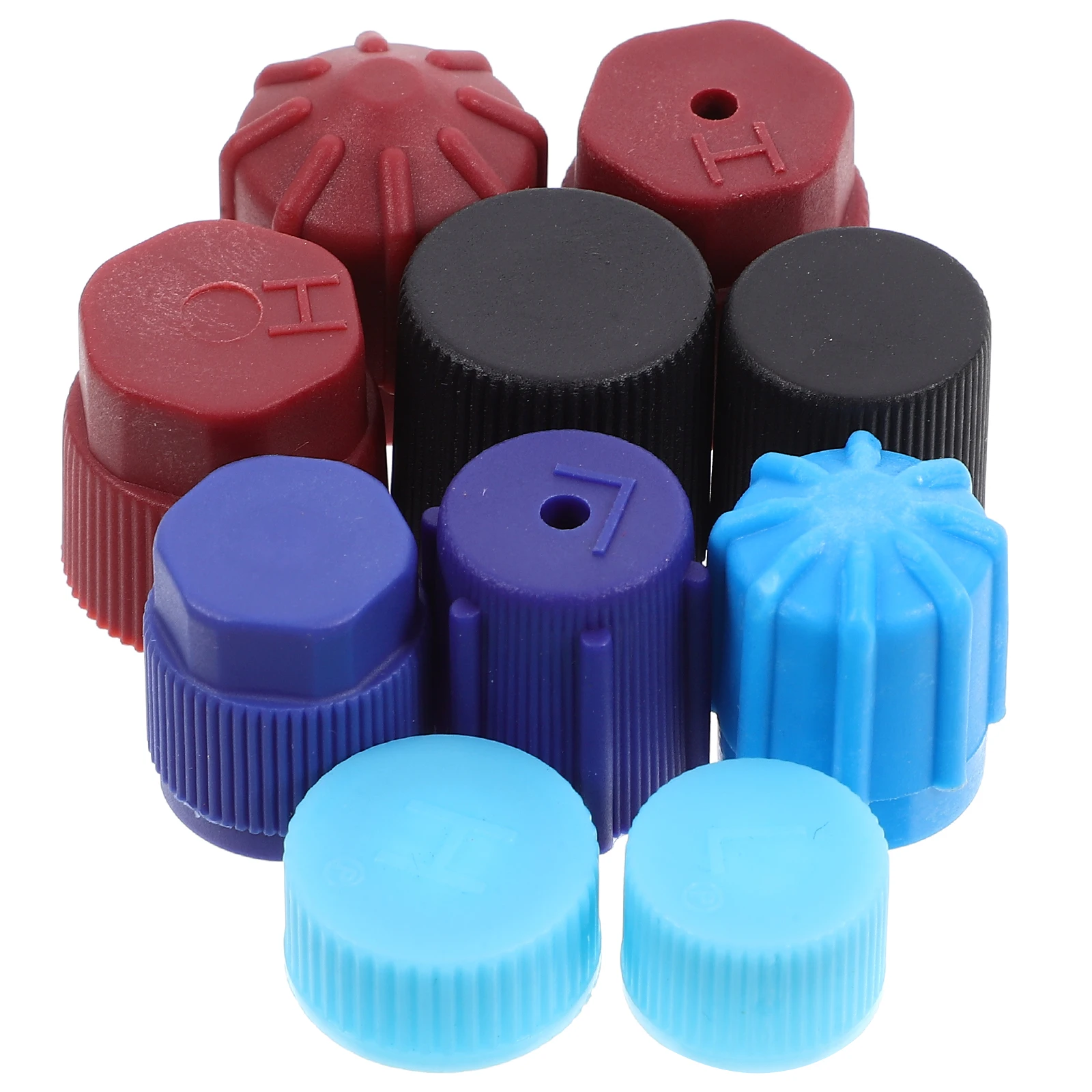 

10 Pcs Dust Cap Car Air Conditioner Low Pressure Valve Cover Servicing Port Protection Plastic Clean System Efficient