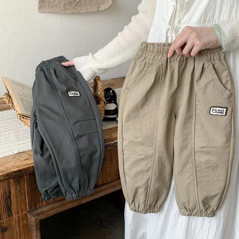 

Детские брюки, весенне-осенние повседневные брюки для мальчиков, модные детские брюки, однотонные спортивные штаны для мальчиков, От 2 до 8 лет