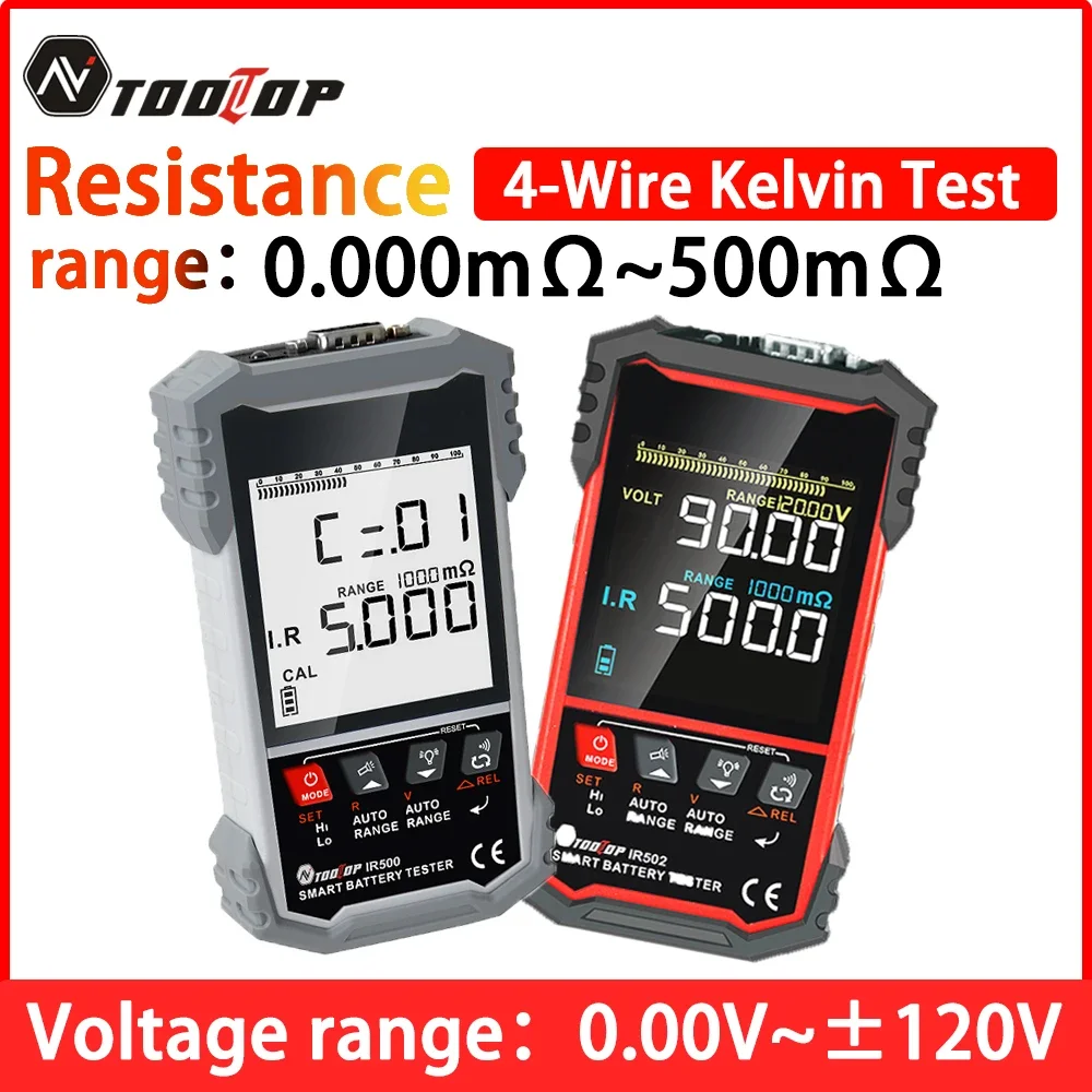 Imagem -03 - Battery Resistência Interna Tester High Precision Calibratable Chumbo Ácido Alcalina Lithium Battery 120v Mo500 o Tooltop-ir502