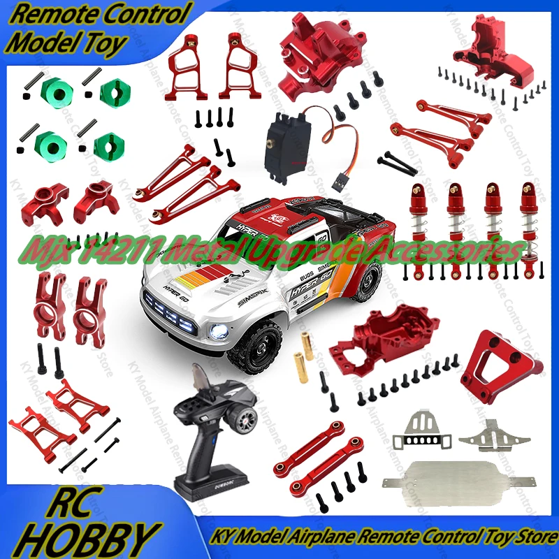 Mjx 14211 Metal Upgrade Accessories Remote Control Swing Arm Servo Armor Steering Tie Rod Adapter Shock Absorber Rear Wheel Seat