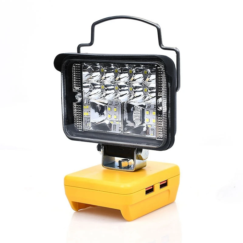 A92U-For Dewalt 20V Li-Ion Battery LED Work Light 3Inch Round Flashlight Portable Emergency Flood Lamp Camping Lamp