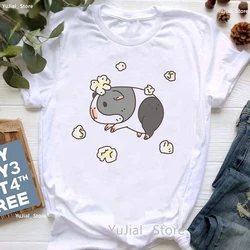 Summer Tops Tshirt Girls Guinea Pig Flowers T Shirt Women Clothes 2023 Capybara T-Shirt Female Harajuku Shirt Short Sleeve Tee