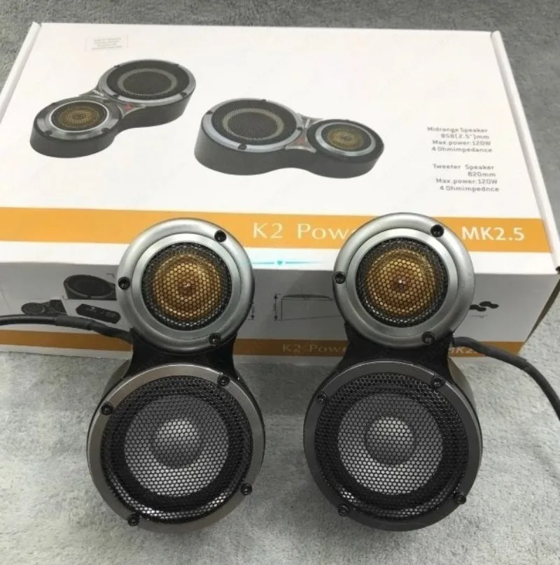 Car audio A-pillar non-inverted three-way frequency medium and treble speaker 3-inch medium and treble with its own base