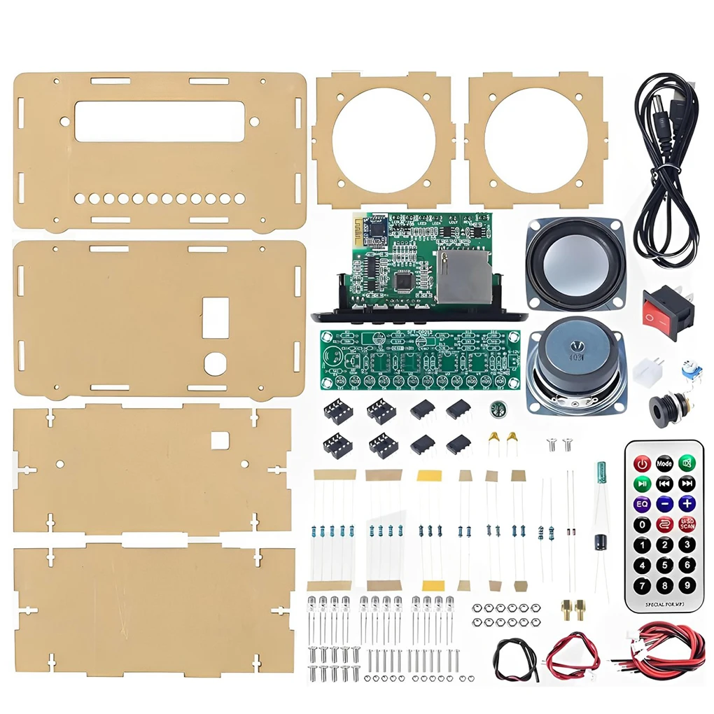 Bluetooth Speaker Audio Production DIY Kits Amplifier Acrylic Shell Electronic Small Speaker Amplifier Component Kits