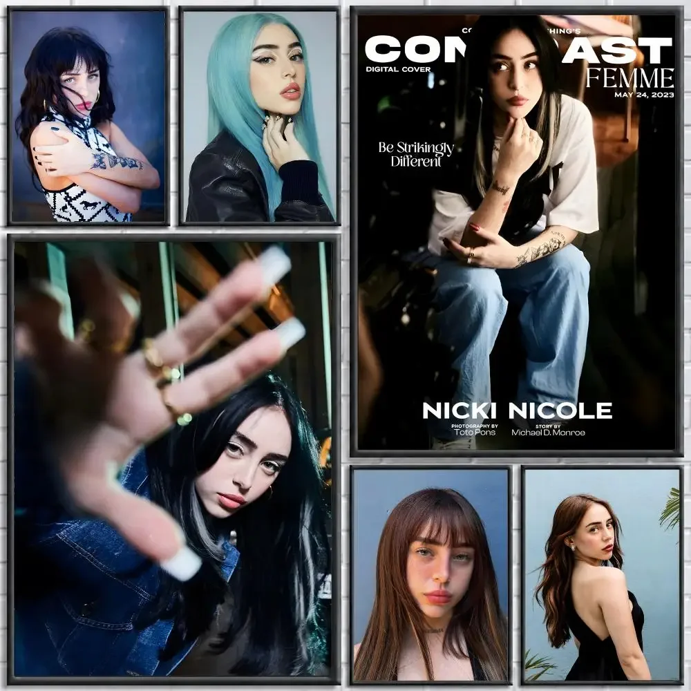 Singer Nicki Nicole Poster Print Wall Art Pictures Canvas Painting Living Room Bedroom Home Decor