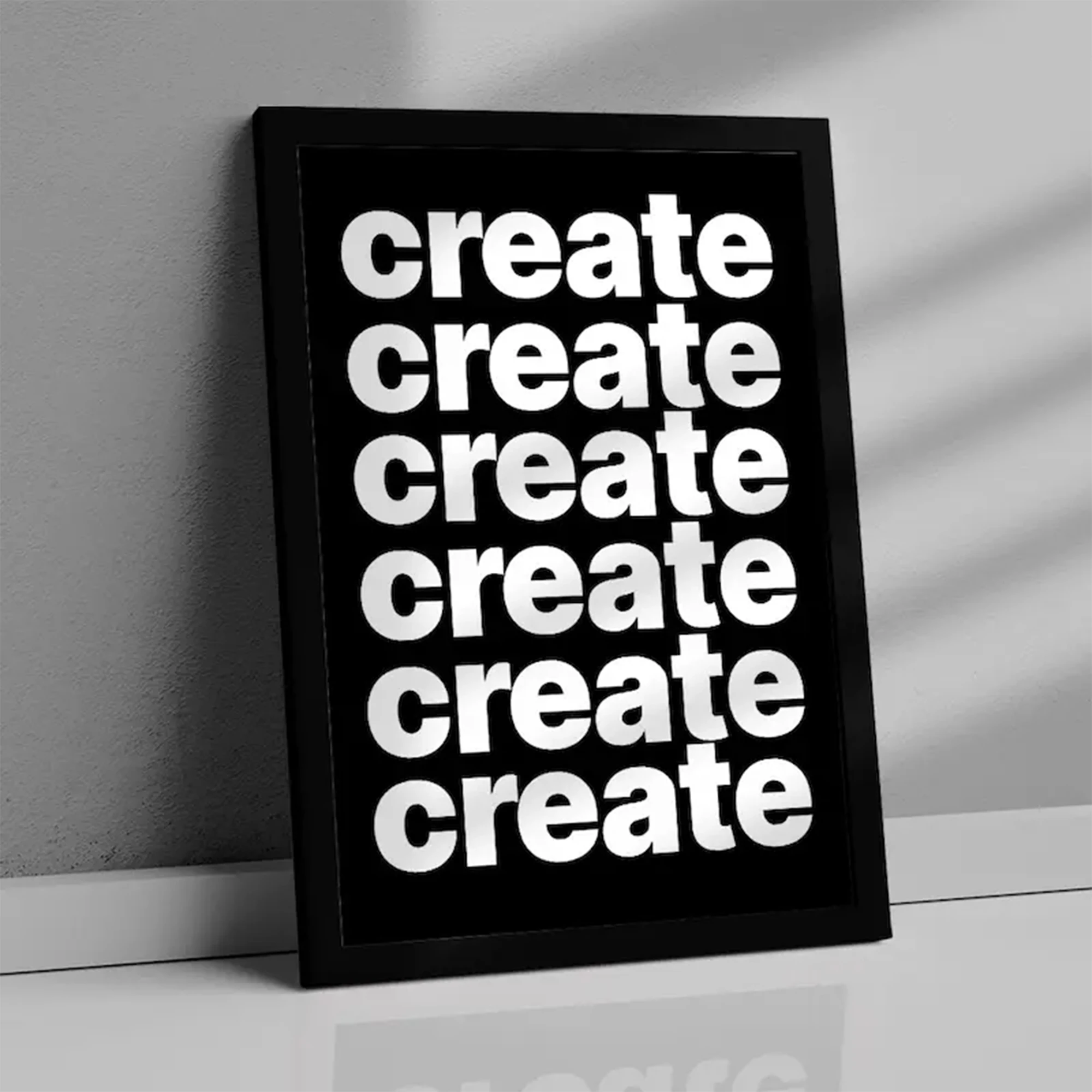 Modern Minimal Black & White Creat Quotes Wall Art Print Canvas Painting Poster Picture For Living Room,Bedroom Home Decor