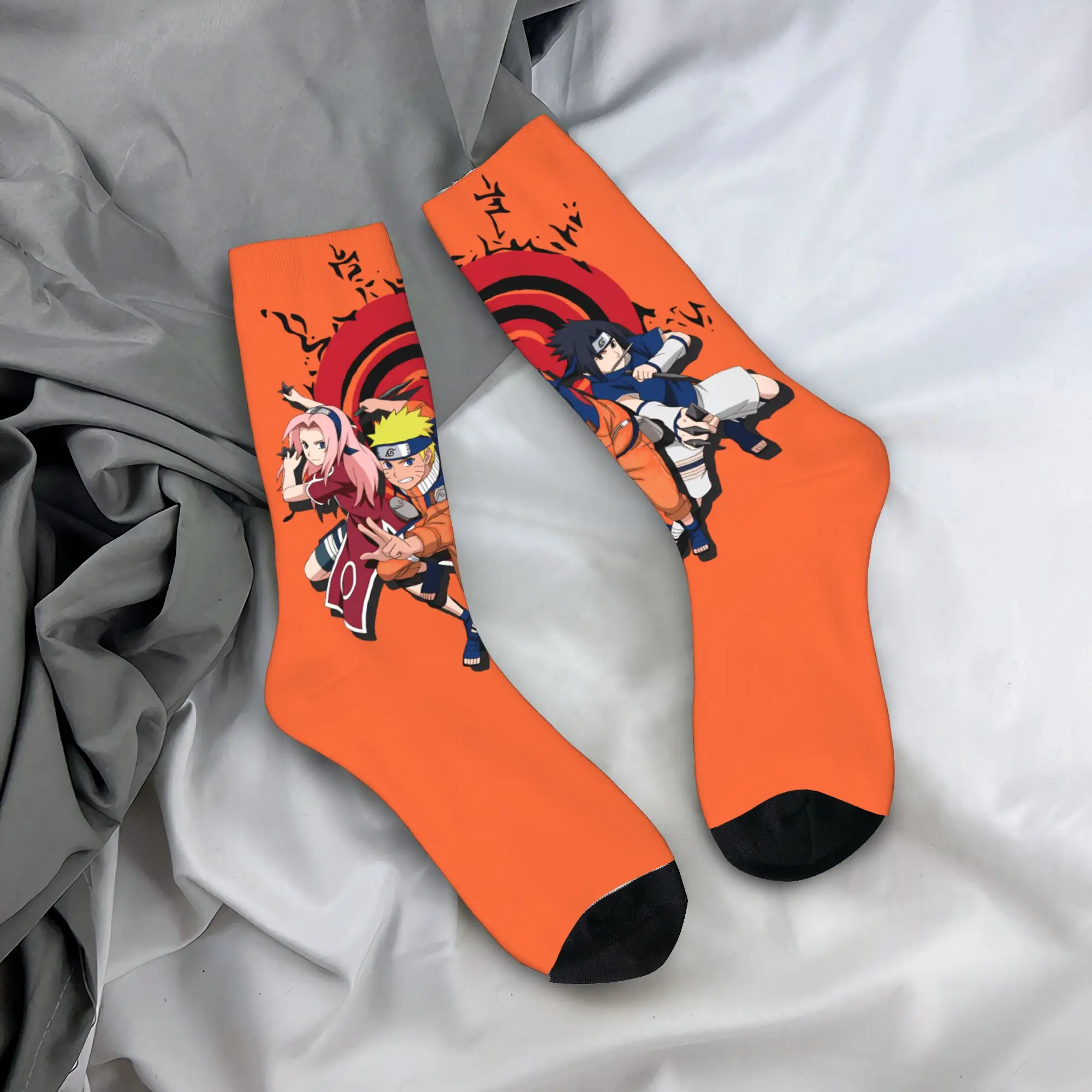 

Custom N-Narutoes Uzumakis Narutos Dress Socks Men Women Warm Fashion Novelty Vintage Design Comics Movie Crew Socks