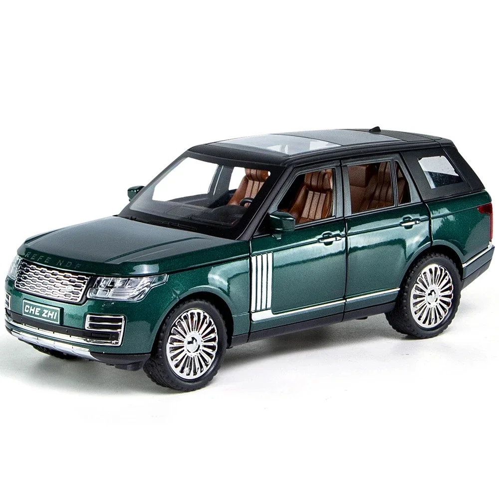 1:24 Range Rover SUV Alloy Car Diecast Model Toy Vehicle Sound And Light Pull Back Metal Car Simulation Collection Toys for boys