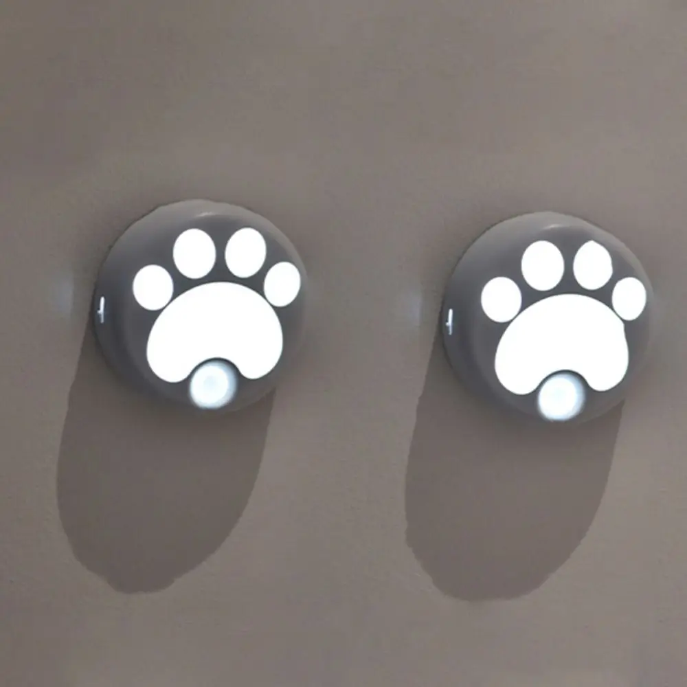 

With Motion Sensor Cat Paw Night Lamp Punch Free USB Rechargeable Wireless LED Light Intelligent Magnetic Attraction
