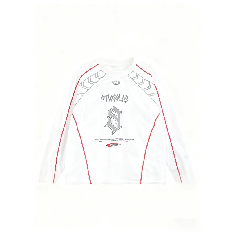 

Breathable Quick-Dry Professional Team Cycling Jersey, Long-Sleeve Mountain Bike Clothing, Plus-Size Loose Racing Sports Top