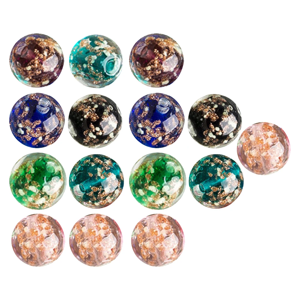 

40pcs 12Mm Luminous Glass Beads Glow In The Dark Round Diy Jewelry Charms Smooth Hole Premium Durable For Bracelets Anklets