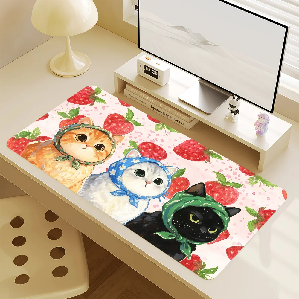 Mouse Pad MousePad Non-slip Creative Lockedge Office Cat Student Gaming Illustration Thickened Large Writing Pad Cushion