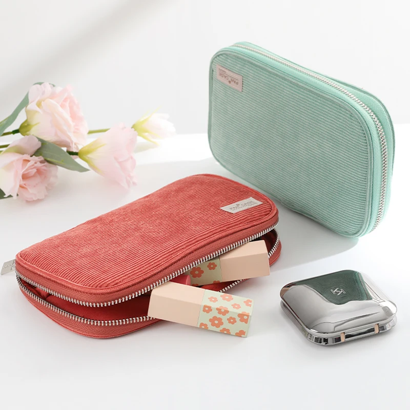 Japanese KOKUYO Pencil Case Student with Large Capacity Pencil Box Vintage Stationery Bag Cosmetic Bag School Supplies