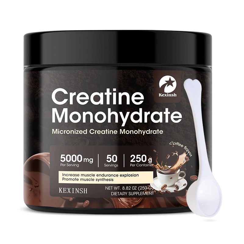Kexinsh Creatine Powder Creatine Muscle Builder para hombres y mujeres Post entrenamiento ganancia fuerza desarrollar músculo-sabor café