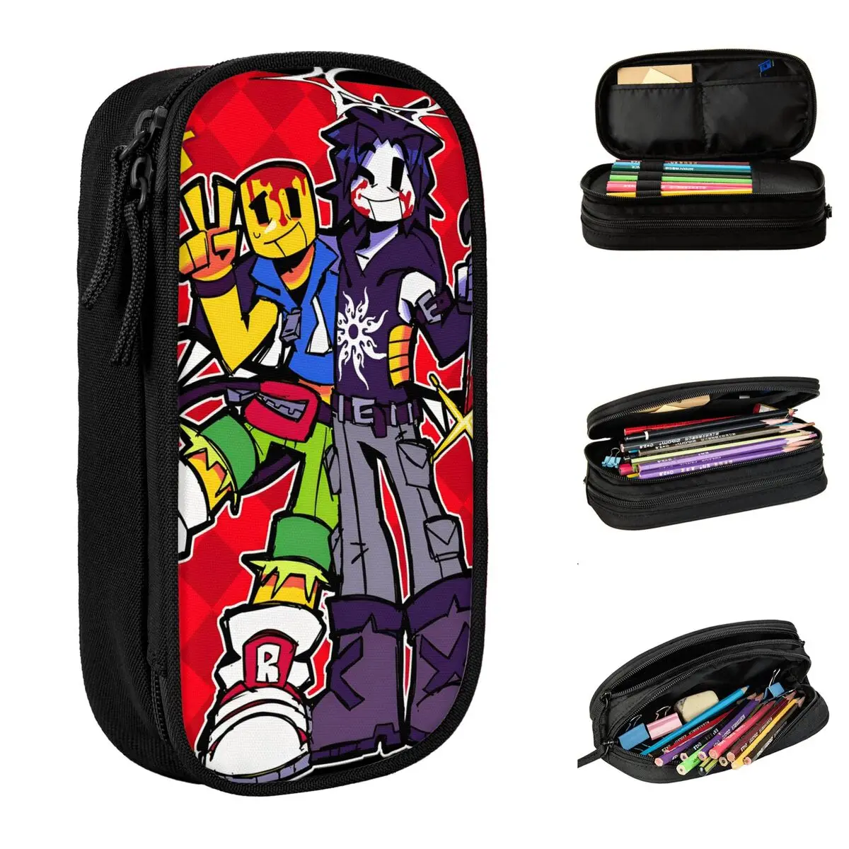 

Два раза John Doe Forsaken пенал милая сумка для ручек детские большие школьные принадлежности для хранения пеналы на молнии