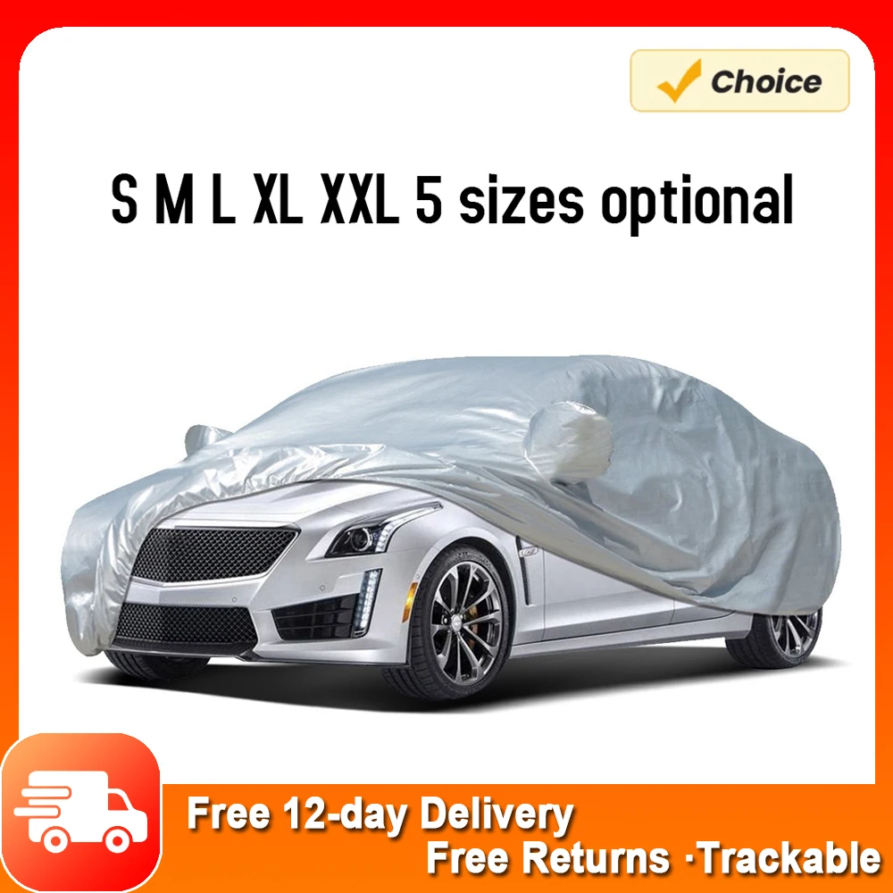 

Vislone Universal Full Car Cover Outdoor Indoor UV Protection Sunscreen Heat Protection Dustproof Scratch-Resistant Sedan Suit