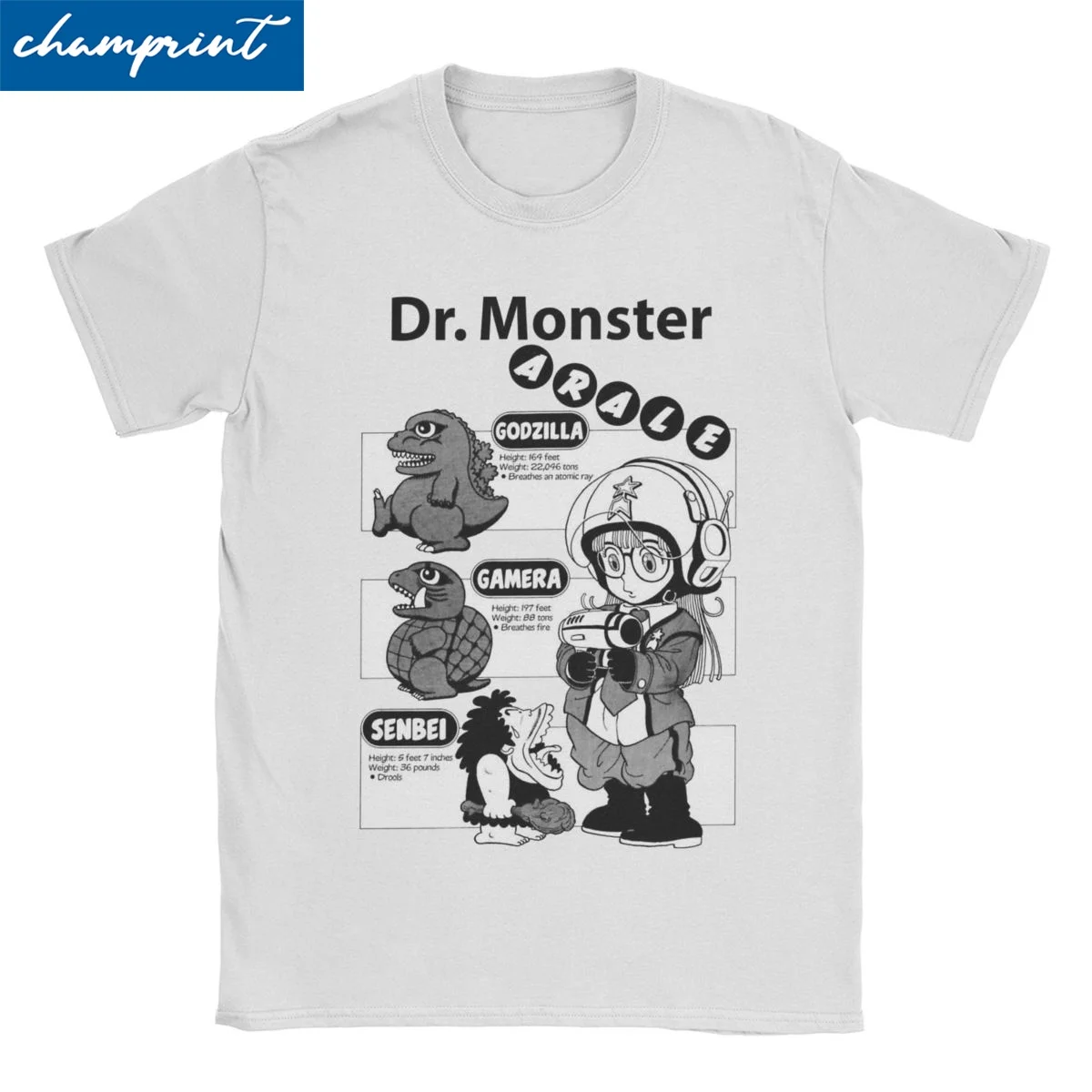 Arale Anime Cute T Shirt Men Women's Pure Cotton Cool T-Shirt Round Collar Dr Slump Tees Short Sleeve Clothes 4XL 5XL