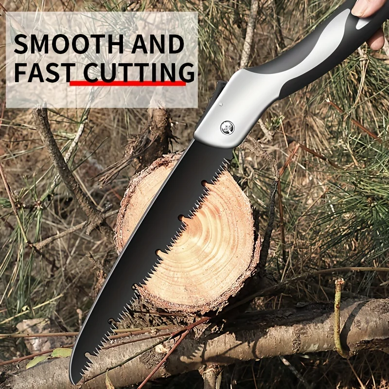 Gergaji Lipat Multifungsi Gergaji Besi Kayu Portabel Memotong Kayu Tajam Taman Berkemah Prunch Gergaji Tangan Pisau Perajang Pohon