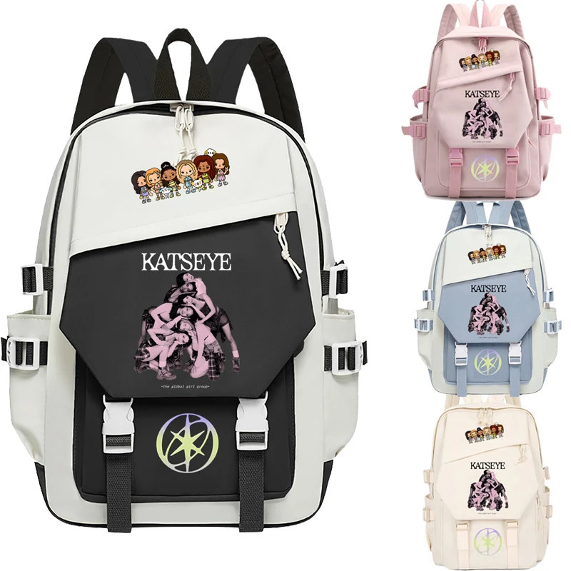 

Kpop Katseye Printed School Backpack for Teenage Girls Large Capacity Students Rucksack Women Fashion Backpack Travel Daypack