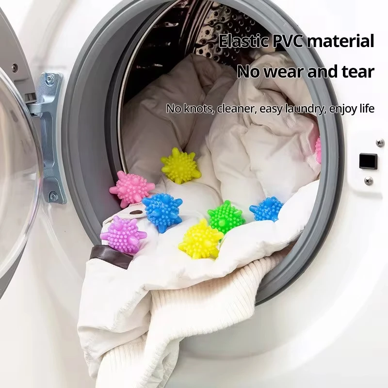 10Pcs/Set Laundry Ball Reusable Household Washing Clothes Softener Remove Dirt Clean Shape PVC Solid 2022