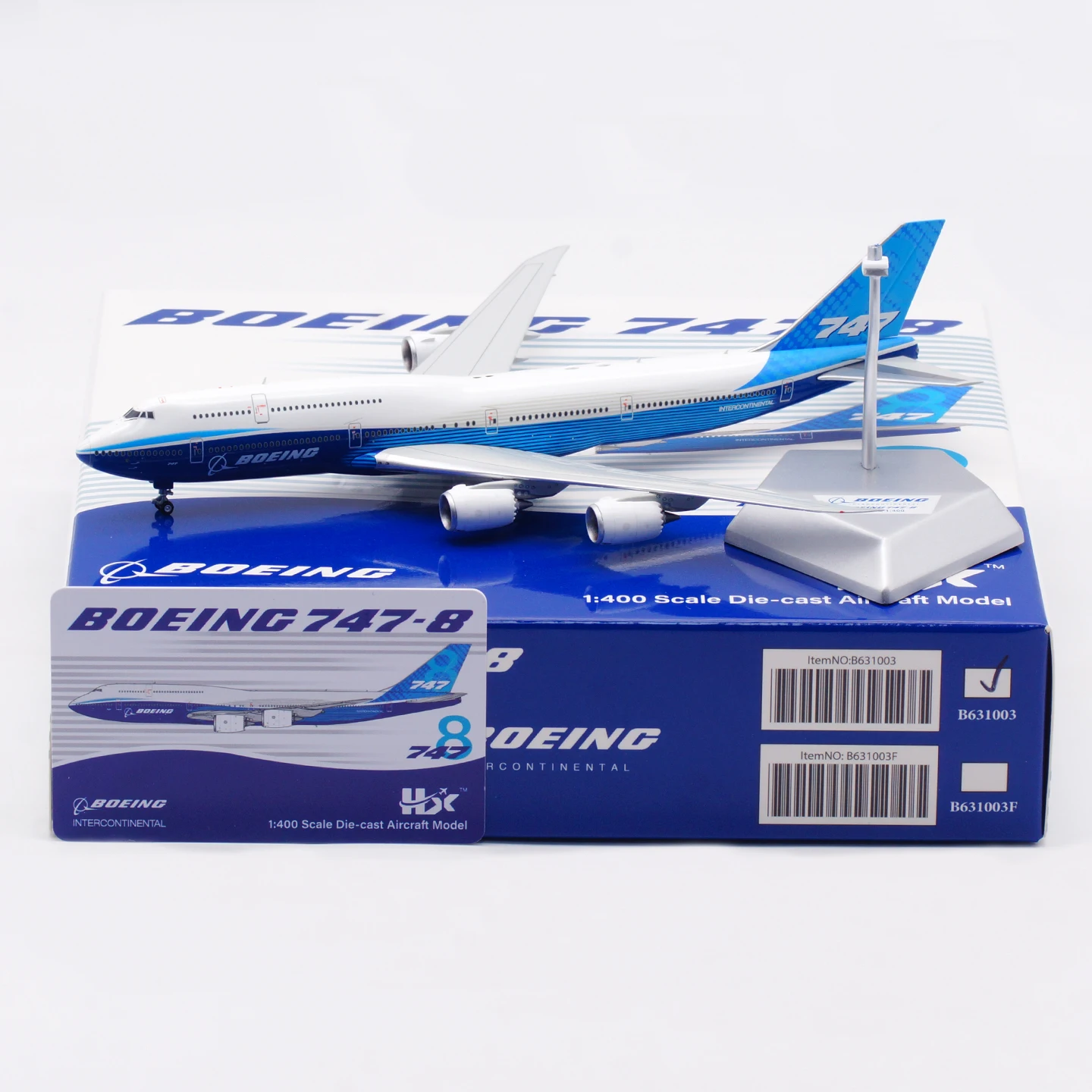 

B631003 Alloy Collectible Plane Gift HX Model 1:400 Boeing B747-8 'House Color' Diecast Aircraft Jet Model With Stand