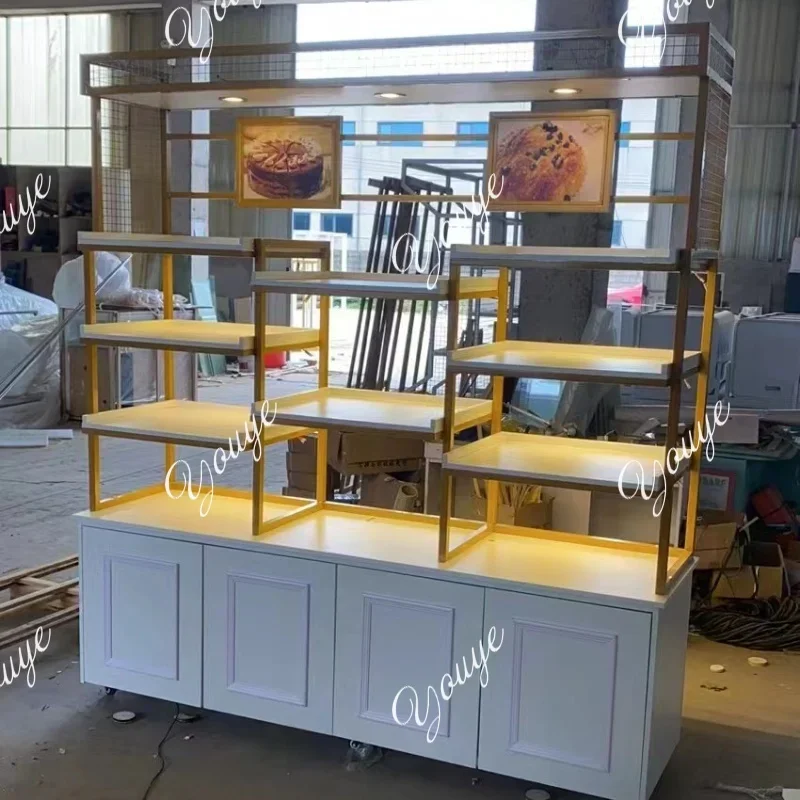 Q Bread Display Cabinet Cake Shop Model Display Rack Commercial Bakery Shop Shelf Nakajima Cabinet Designer