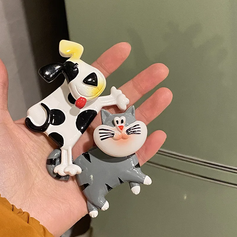 

Cute Rocking Head Repair Dog Small Animal Refrigerator Sticker Creative Cartoon Kitten Pig Magnetic Magnet Decorative Sticker