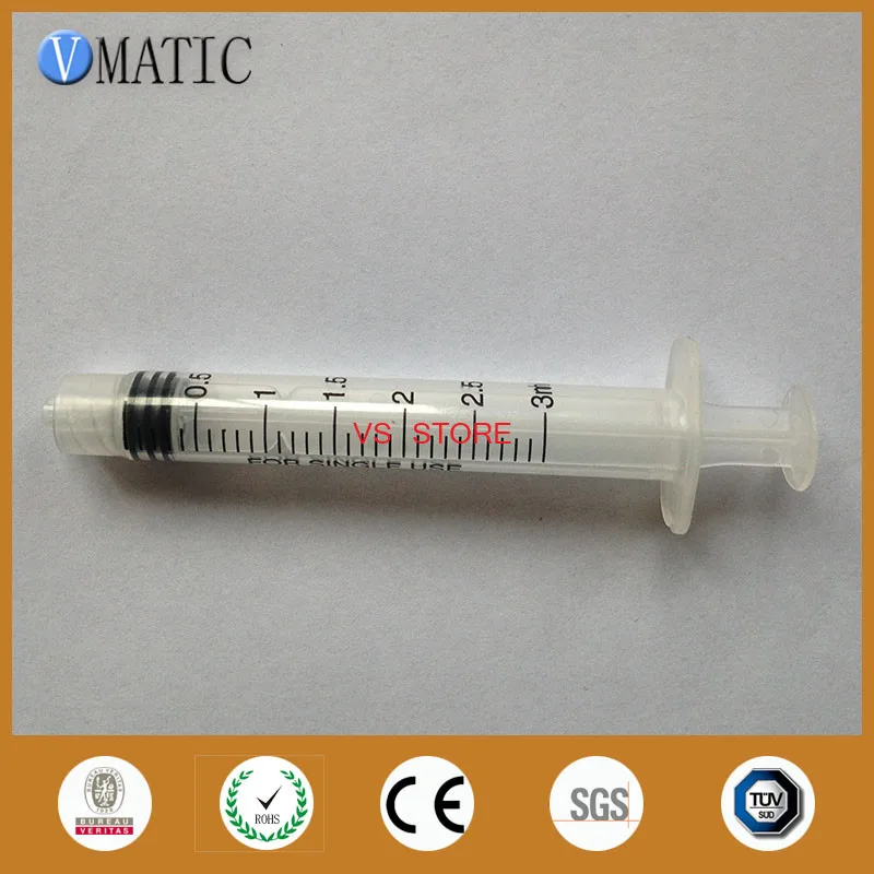 Free Shipping Non Sterilized 50Pcs 3ml 3cc Glue Dispensing Liquid Manual Plastic Syringe