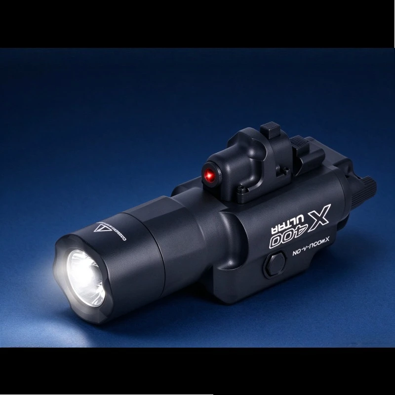 20mm Guide Rail Compatible Flashlight X400 Dual Light Modes Hand Torch for Outdoor Climbing Camping Night Activity Daily Use