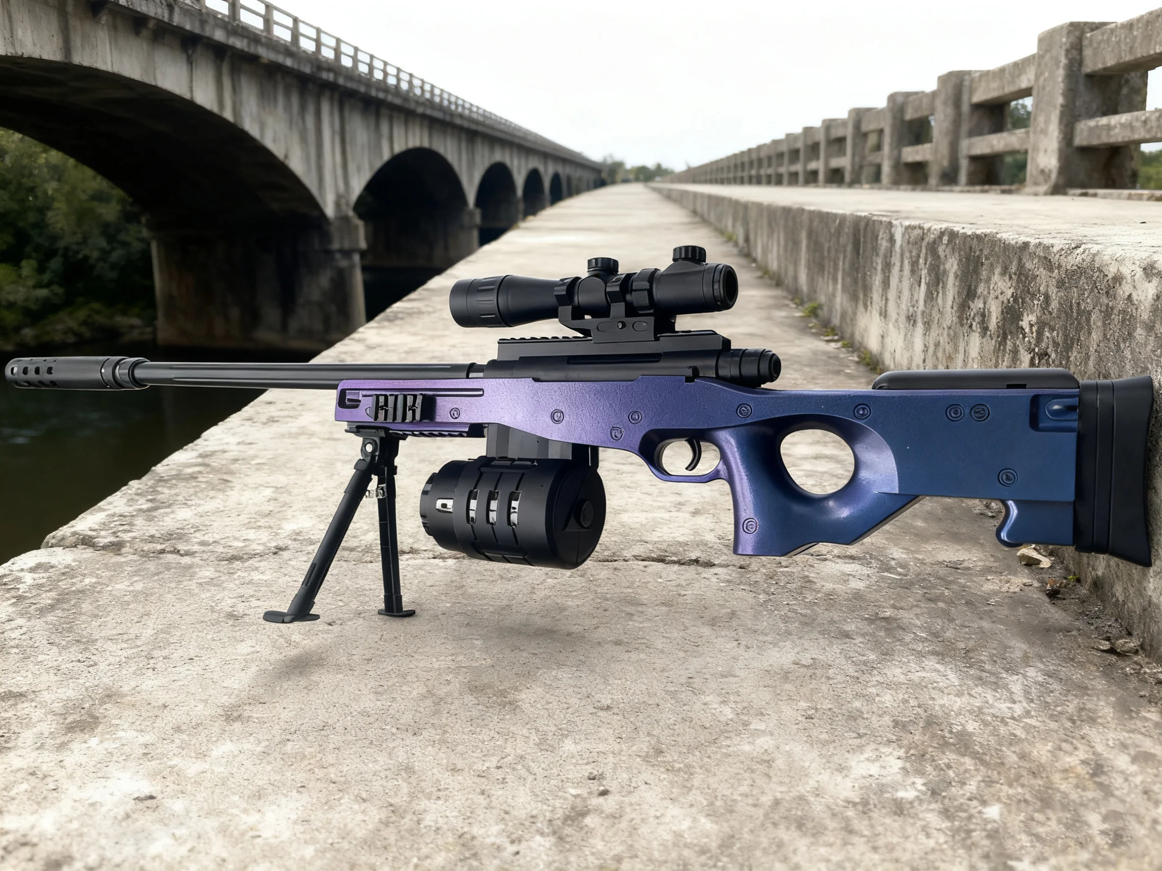 AWM Automatic EBB Gel Blasters Gun with Recoil - High Speed Full Auto Gel Ball Blaster, 300+ Rounds Magazine For Audlts Gift