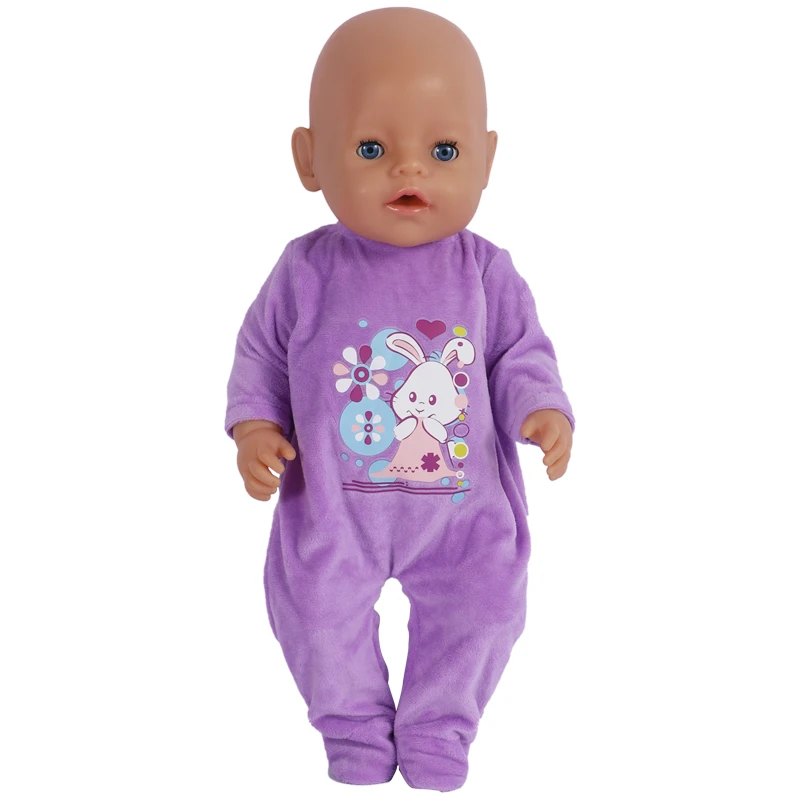 Baby New Born Fit 17 inch 43cm Doll Clothes Accessories Doll Outfits Jumpsuits Rompers Suit For Baby Birthday Gift