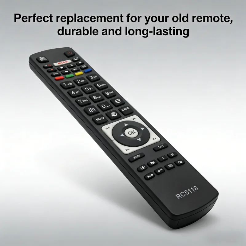 

Ersatz Fernbedienung RC5118 für Hitachi LED TV, Kompatibel mit LE40A318FHD RC5118F, Einfache Bedienung TV Fernbedienung