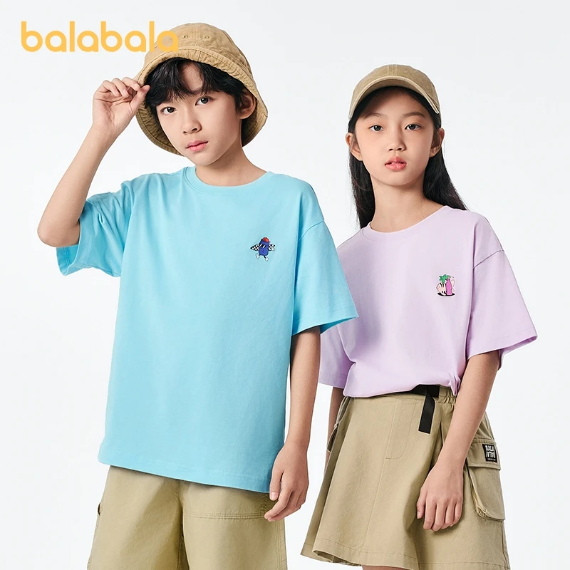 Balabala abbigliamento per bambini ragazzi ragazze top bambini maniche corte t-shirt 2024 estate nuovo vestito genitore-figlio