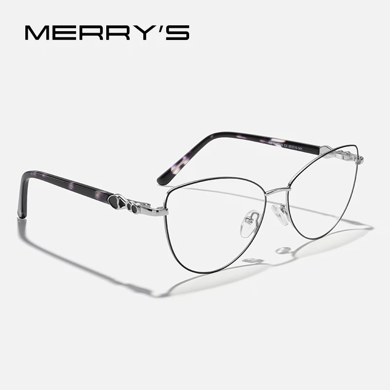 MERRYS DESIGN Women Classic Retro Glasses Frame Cat Eye Fashion Glasses Myopia Prescription Eyeglasses Heart Shape Legs S2616