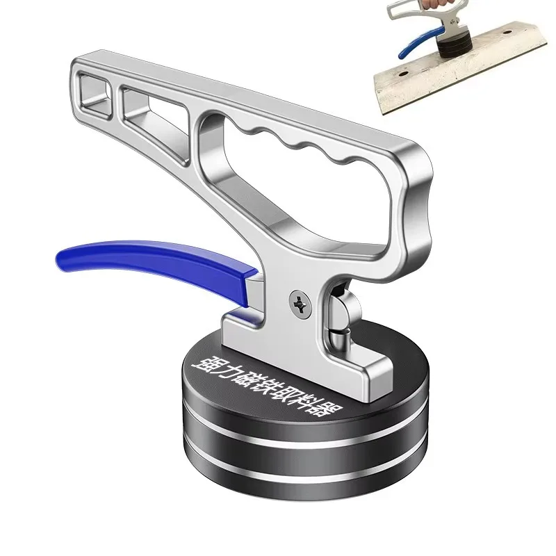 100KG Permanent Magnetic Lifter Pickup Tool with Quick Release Handle For Laser Cutting Steel Plate Material Pickup Lifting Tool