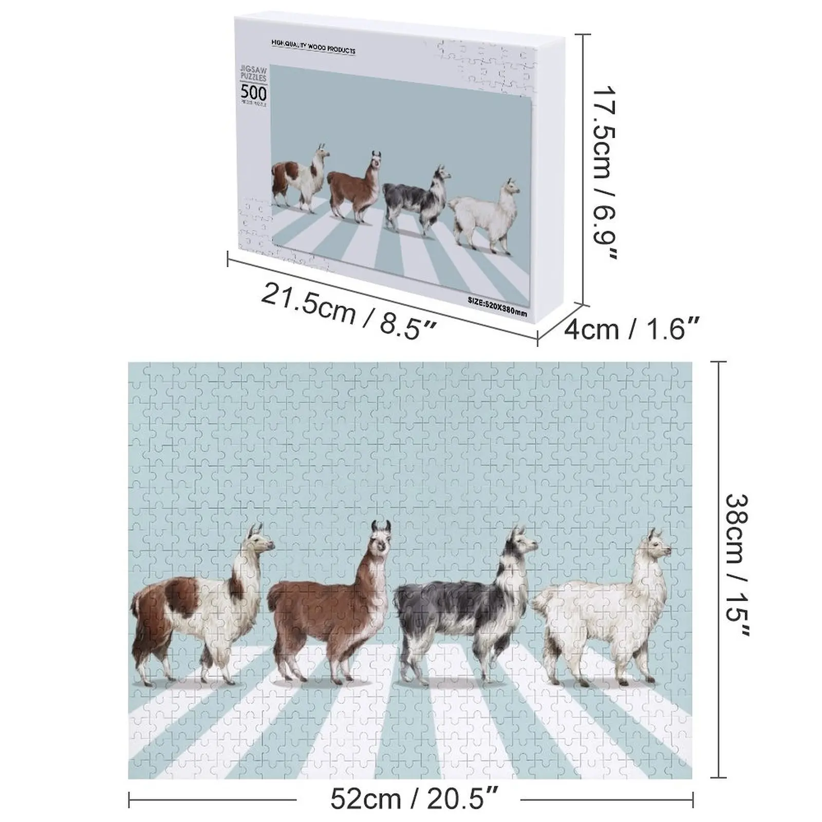 لاما طريق الهرة # 1 أحجية الصور المقطوعة ألعاب عيد الميلاد المخصصة لغز الاسم الشخصي #4