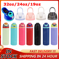 32/24/19oz Portable Water Cup with Straw & Handle Sports Water Bottle 304 Stainless Steel Travel Vacuum Flask Thermal Cup