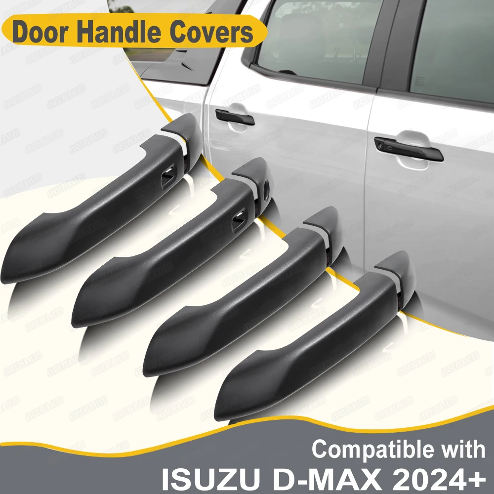 

ABS Door Handle Cover for ISUZU D-MAX 2020-2025 Right Drive Matte Black Handle Protectors Cover Car Styling Exterior Accessories