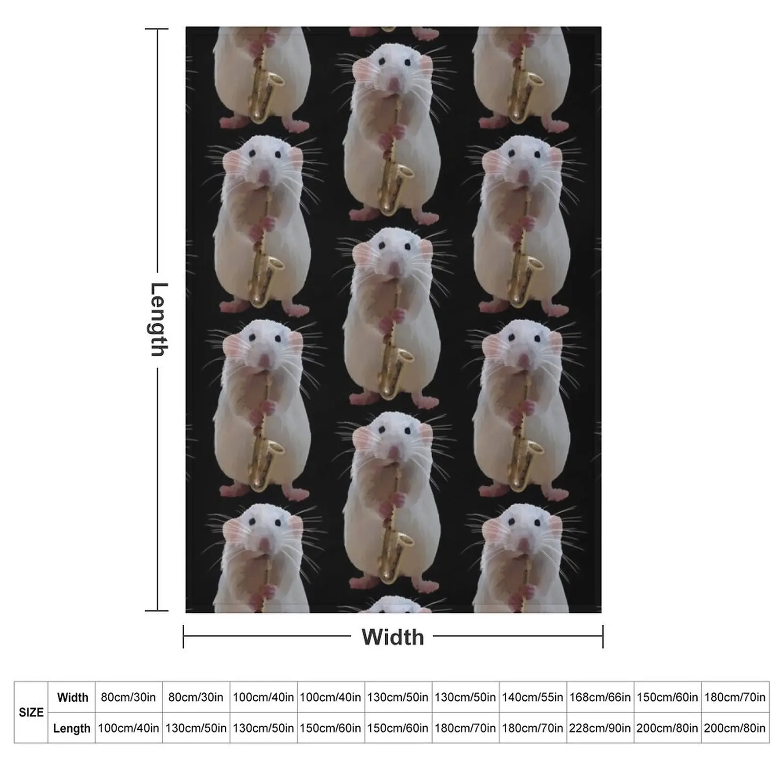 Rat playing the Saxophone Throw Blanket Soft Travel heavy to sleep Comforter Soft Beds Blankets Sofas Of Decoration Blankets