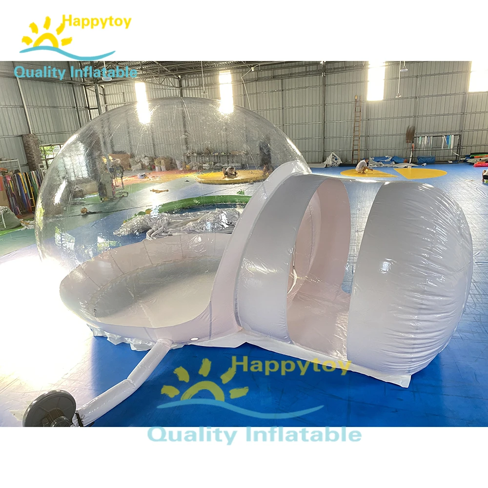 Inflatable Bubble Tent / Dome , Clear Transparent Geodesic Dome Clear Camping Tent