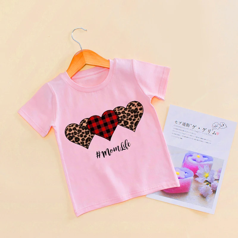 

New Cute Gift Kids T Shirt for Boy Cartoon Graphic Print Casual TShirts for Girls Tops Love Leopard T Shirt Children Clothes